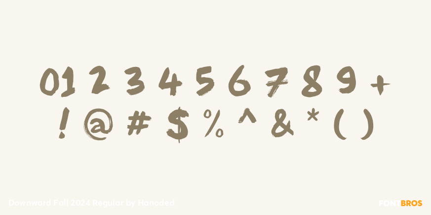 Downward Fall 2024 Regular Font Poster #4