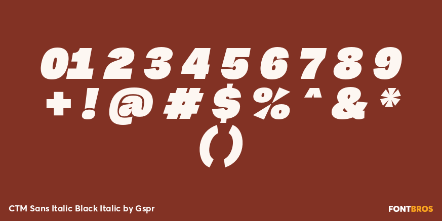 CTM Sans Italic Black Italic Font Poster #4