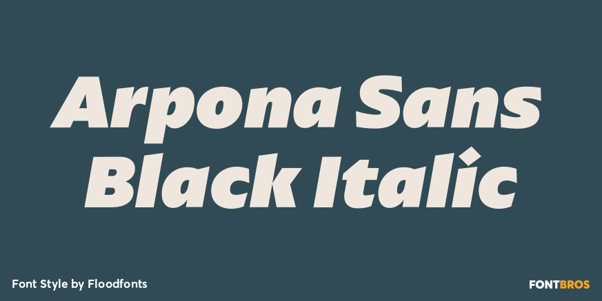 Arpona Sans Black Italic Font Poster #1