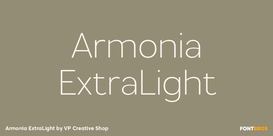 Armonia ExtraLight Font Poster #1