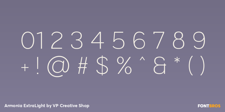 Armonia ExtraLight Font Poster #4