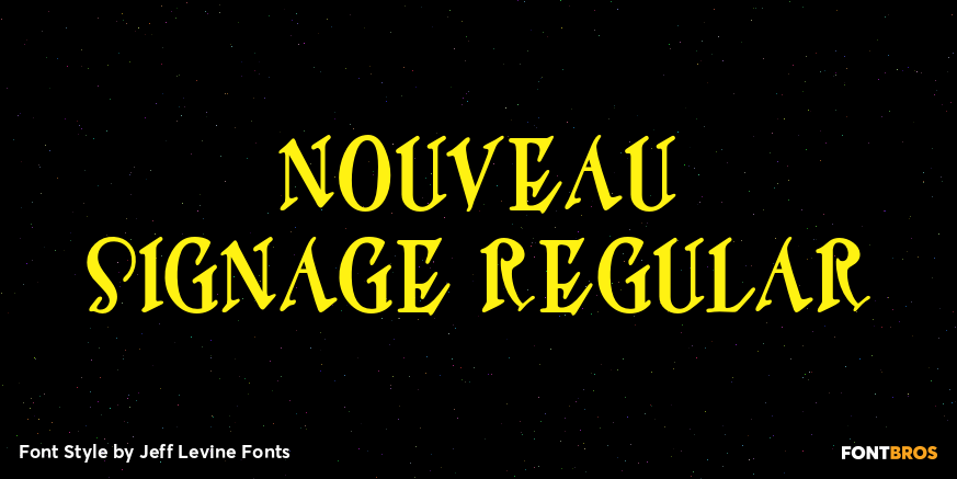 Nouveau Signage Regular Poster
