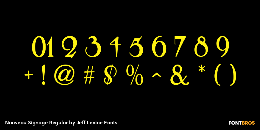 Nouveau Signage Regular Font Poster #1