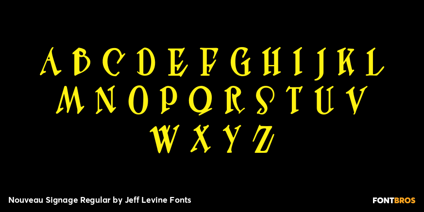 Nouveau Signage Regular Font Poster #1
