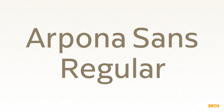 Arpona Sans Regular Poster