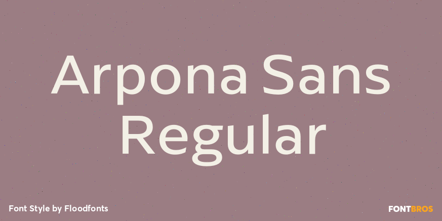 Arpona Sans Regular Poster