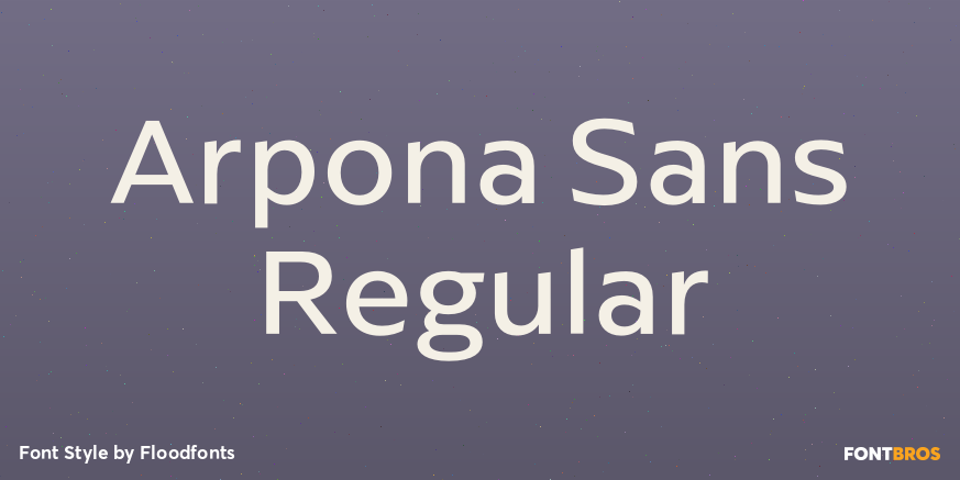 Arpona Sans Regular Poster