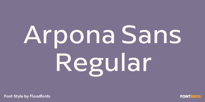 Arpona Sans Regular Poster