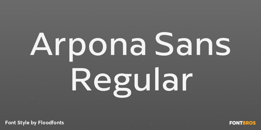 Arpona Sans Regular Poster