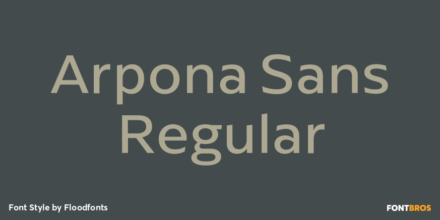 Arpona Sans Regular Poster
