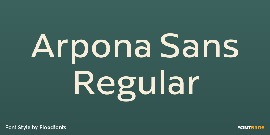 Arpona Sans Regular Poster