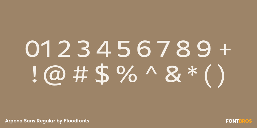 Arpona Sans Regular Font Poster #1