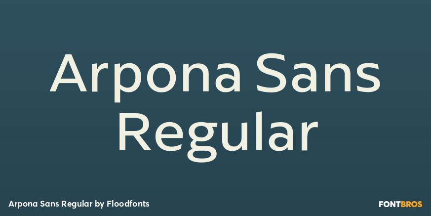 Arpona Sans Regular Poster