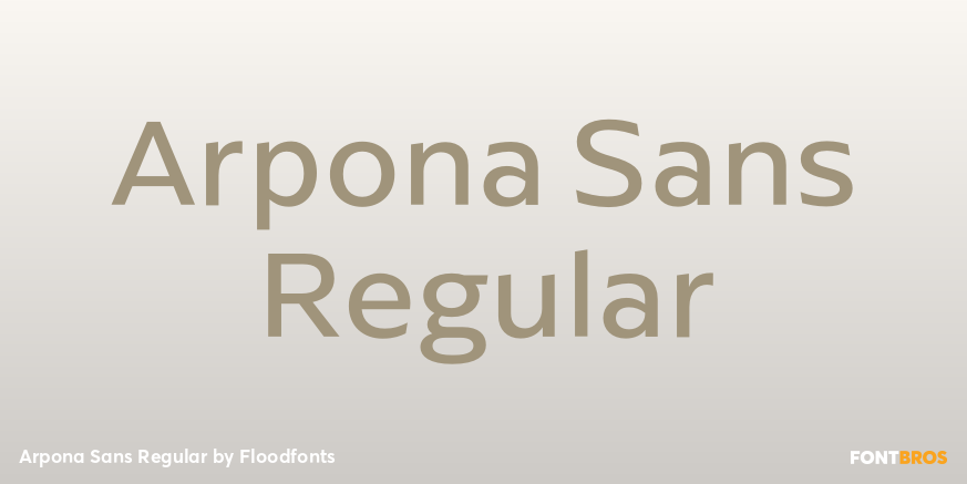 Arpona Sans Regular Poster