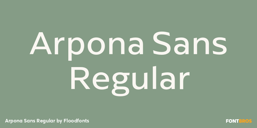 Arpona Sans Regular Poster