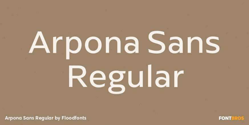 Arpona Sans Regular Poster