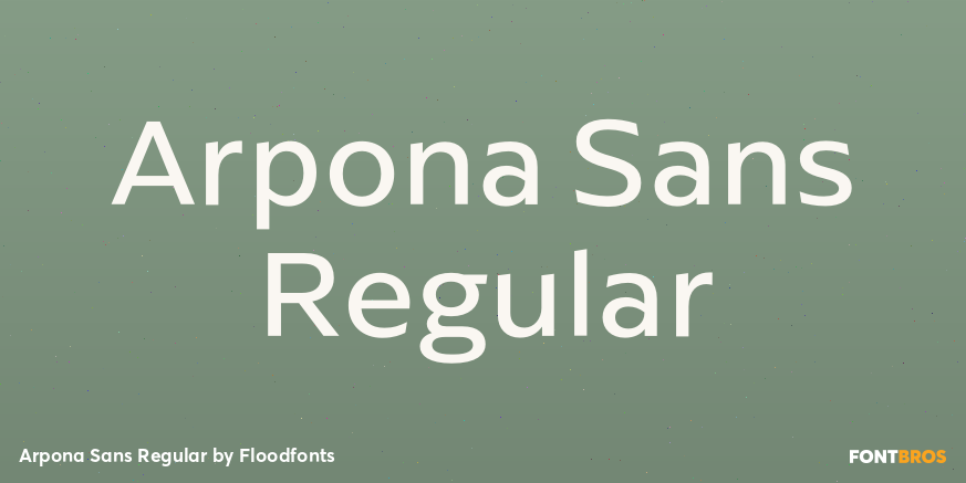 Arpona Sans Regular Poster