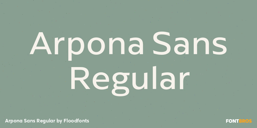 Arpona Sans Regular Poster