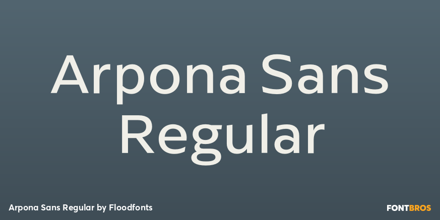 Arpona Sans Regular Poster