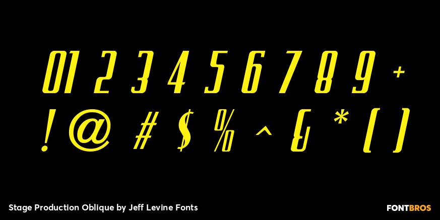 Stage Production Oblique Font Poster #1