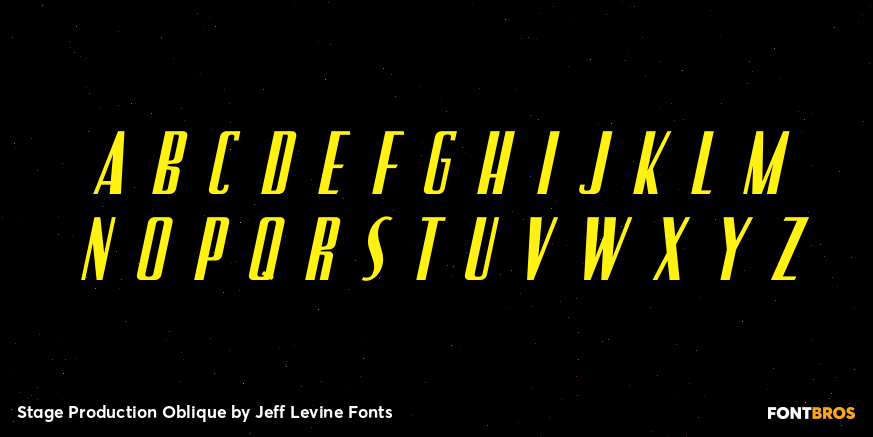 Stage Production Oblique Font Poster #1