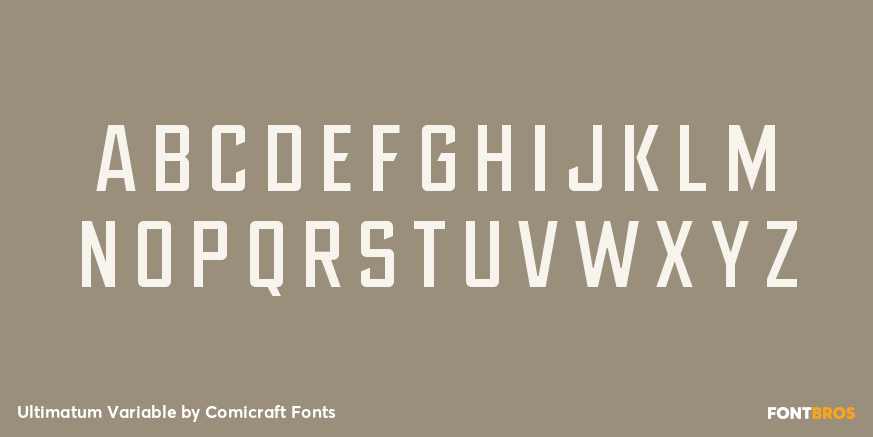 Ultimatum Variable Font Poster #2