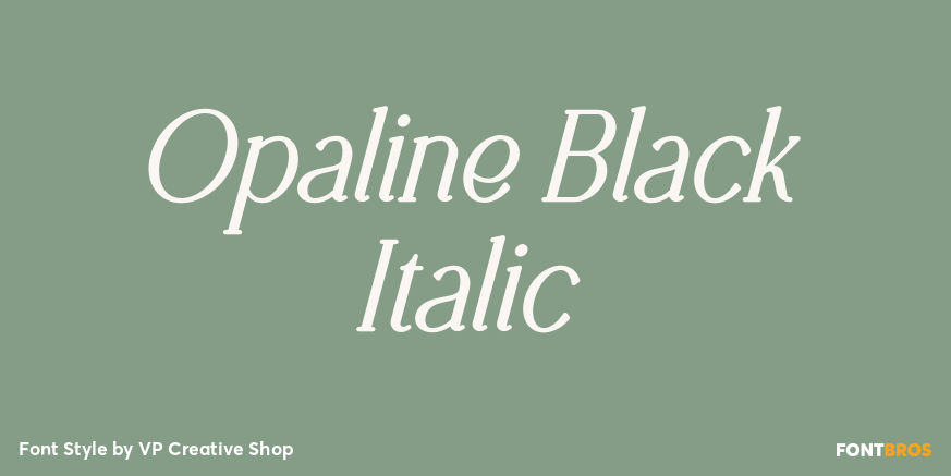 Opaline Black Italic Poster