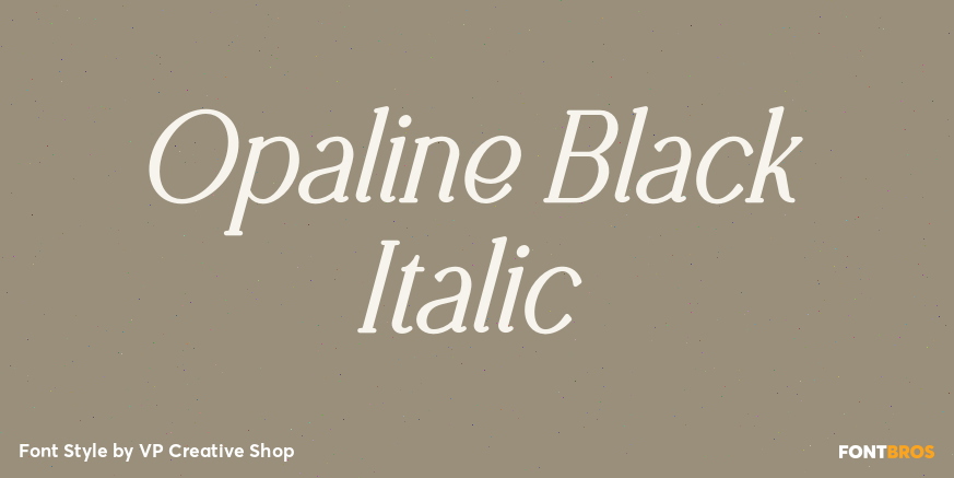 Opaline Black Italic Poster