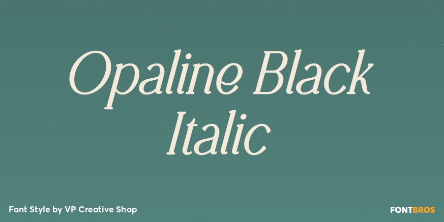 Opaline Black Italic Poster
