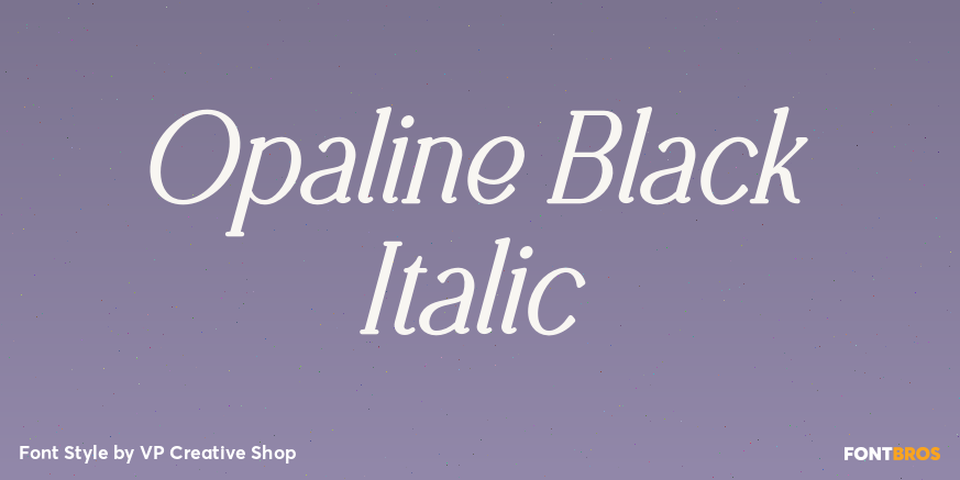 Opaline Black Italic Poster