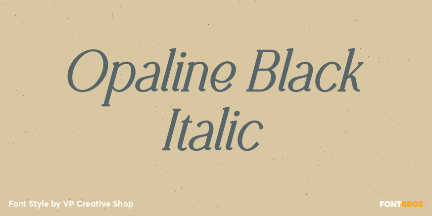 Opaline Black Italic Poster