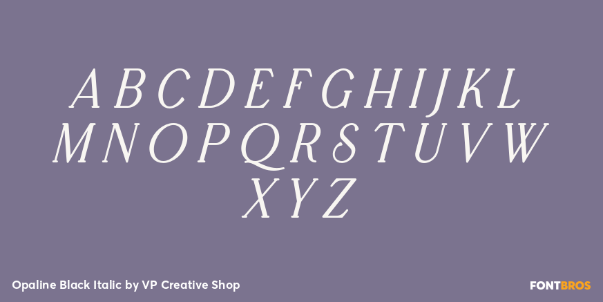 Opaline Black Italic Font Poster #2