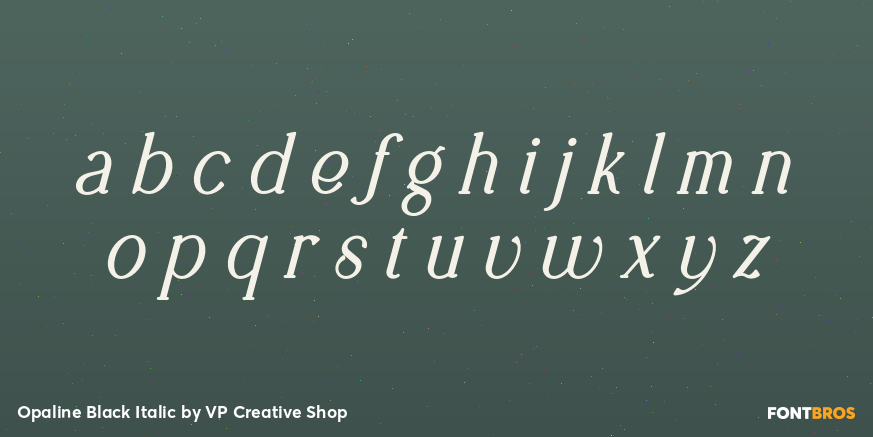 Opaline Black Italic Font Poster #3
