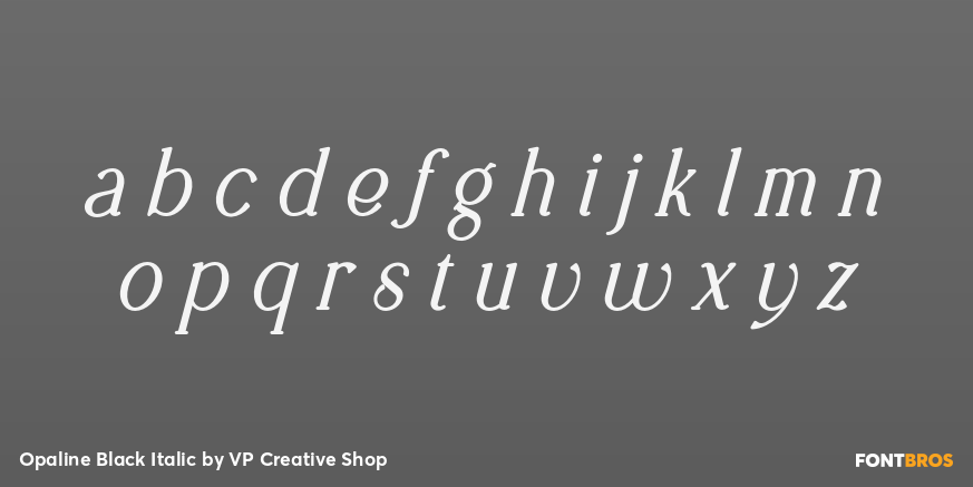 Opaline Black Italic Font Poster #1