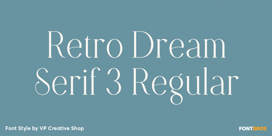 Retro Dream Serif 3 Regular Poster