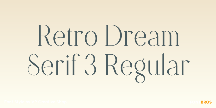 Retro Dream Serif 3 Regular Poster