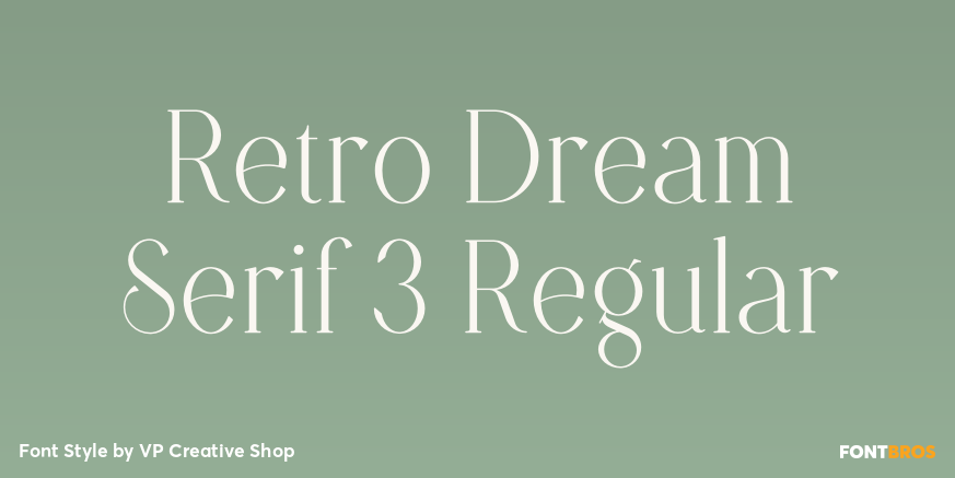 Retro Dream Serif 3 Regular Poster