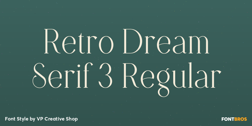 Retro Dream Serif 3 Regular Poster