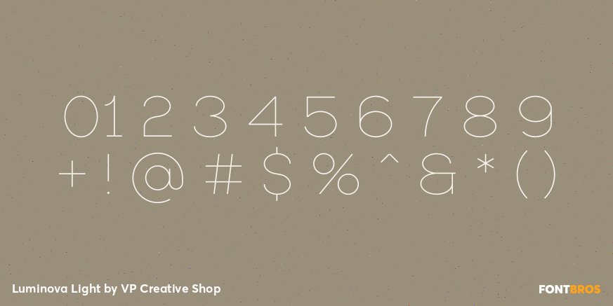 Luminova Light Font Poster #4