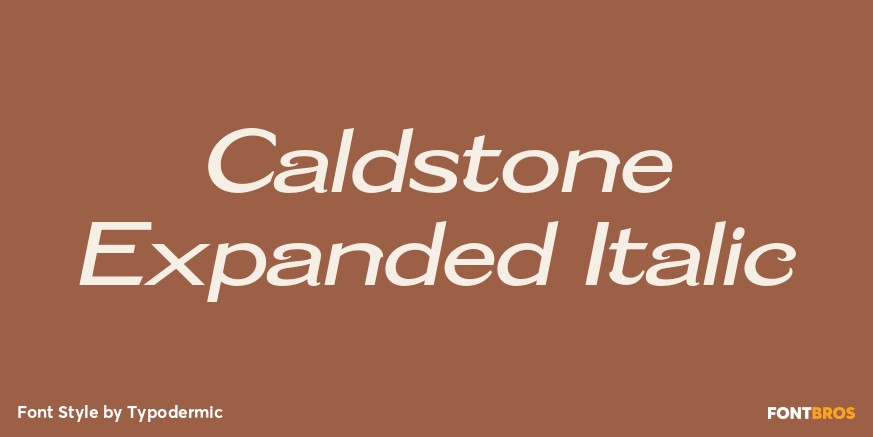 Caldstone Expanded Italic Poster