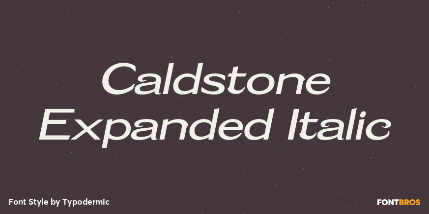 Caldstone Expanded Italic Poster