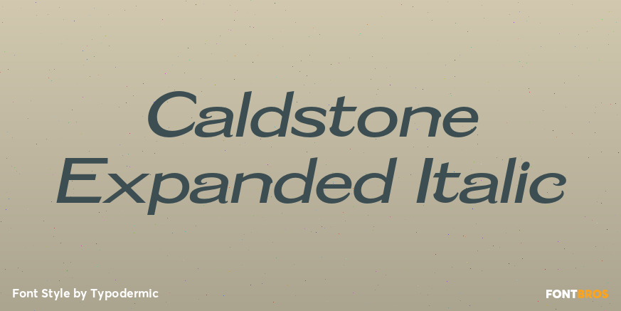 Caldstone Expanded Italic Poster