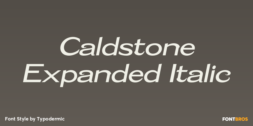 Caldstone Expanded Italic Poster