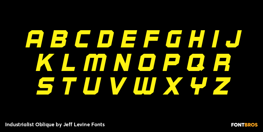 Industrialist Oblique Font Poster #2