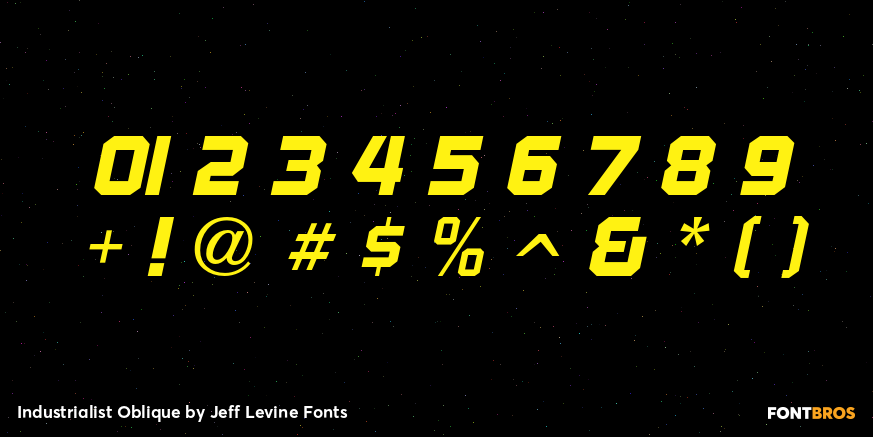 Industrialist Oblique Font Poster #4