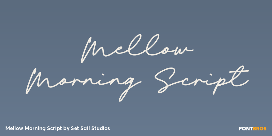 Mellow Morning Script Font Poster #1