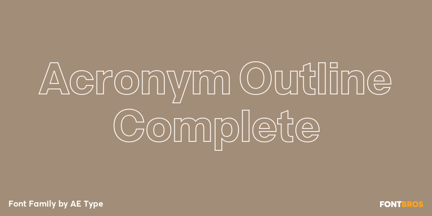 Acronym Outline Complete Font Poster