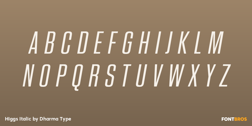 Higgs Italic Font Poster #2