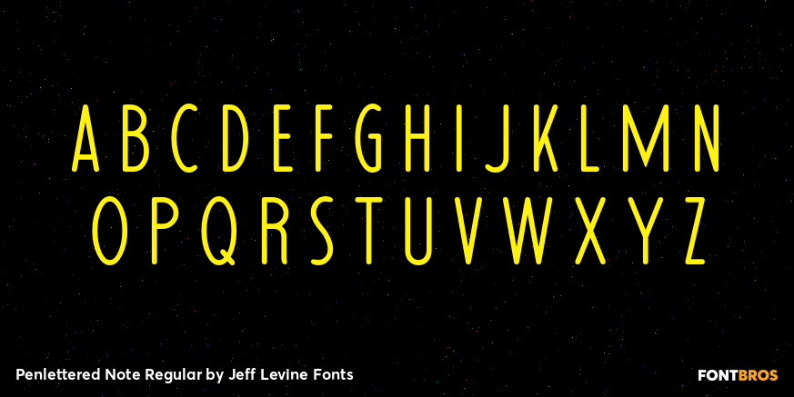 Penlettered Note Regular Font Poster #2