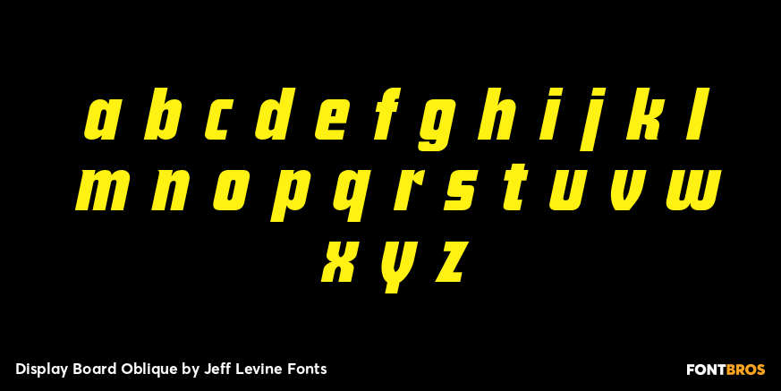 Display Board Oblique Font Poster #3